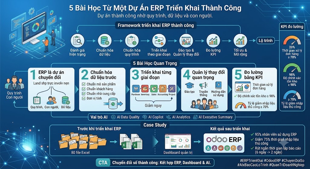 5 bài học từ một dự án ERP triển khai thành công